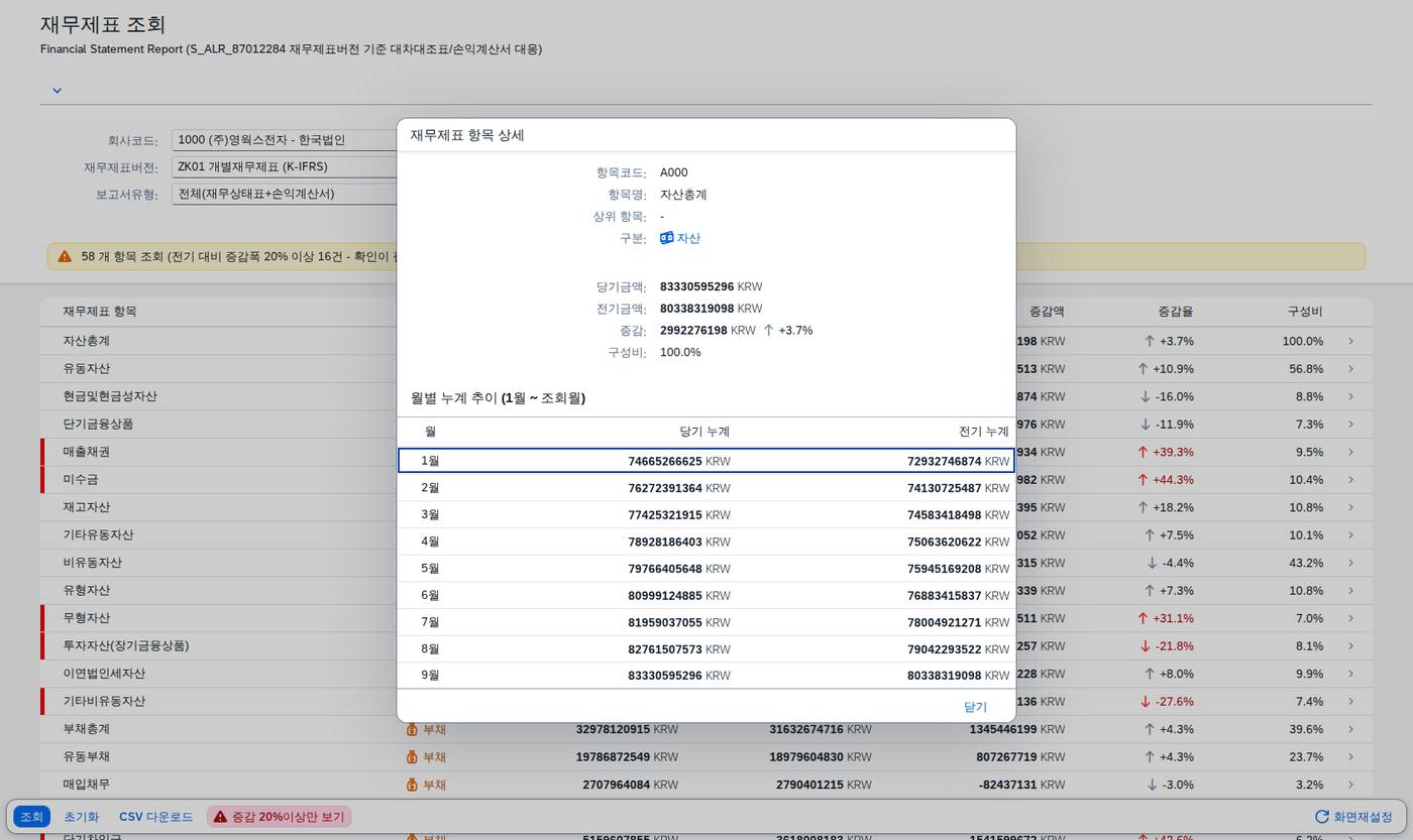 손익계산서 조회