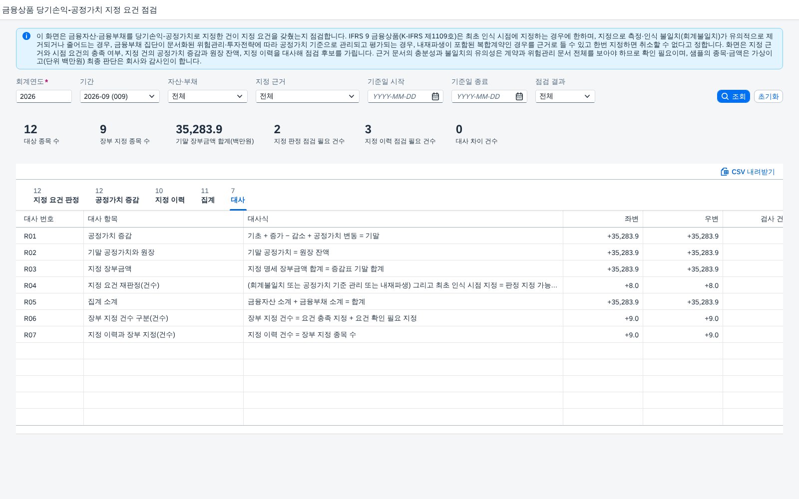 대사 결과