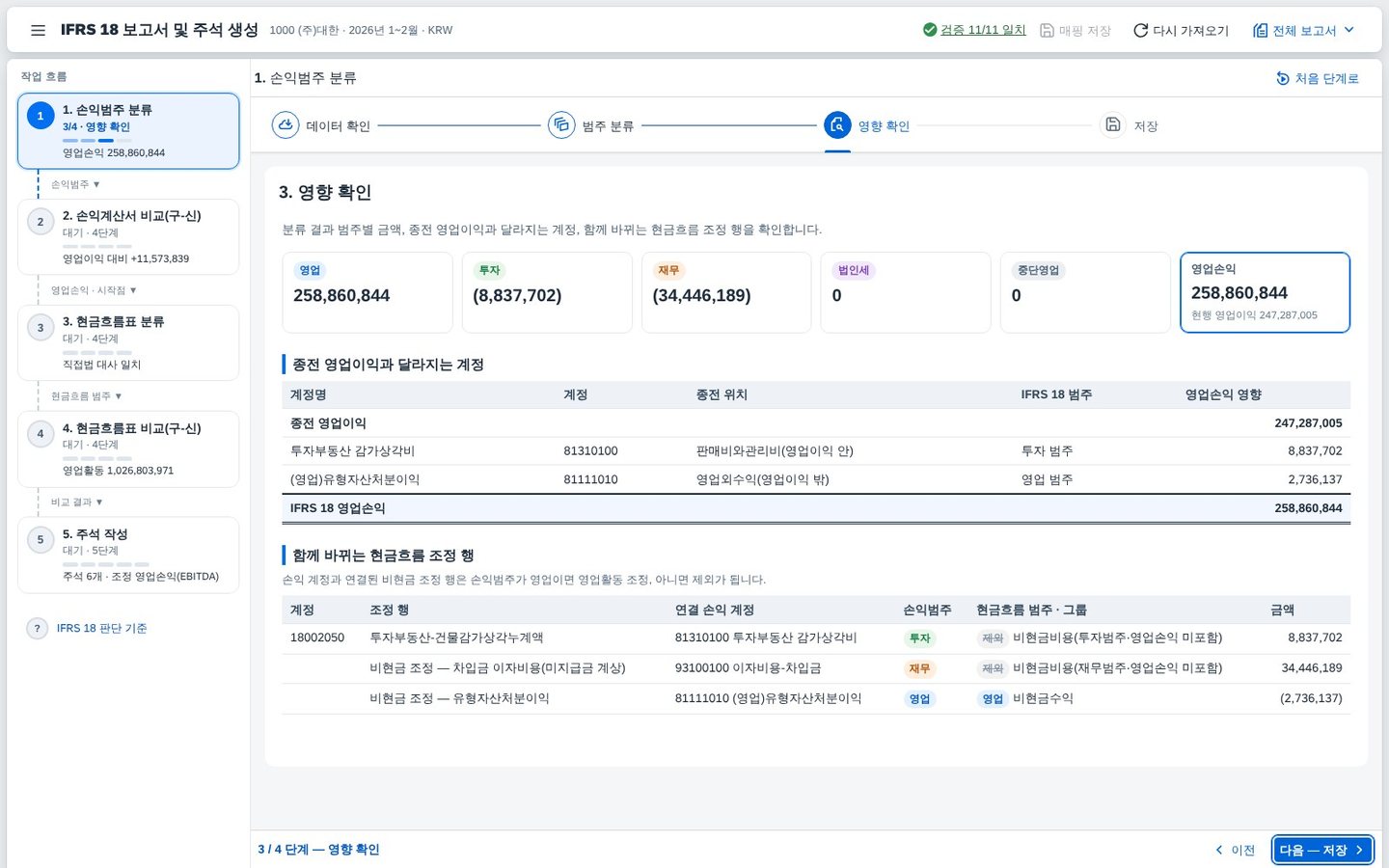 영향 확인 영향 확인