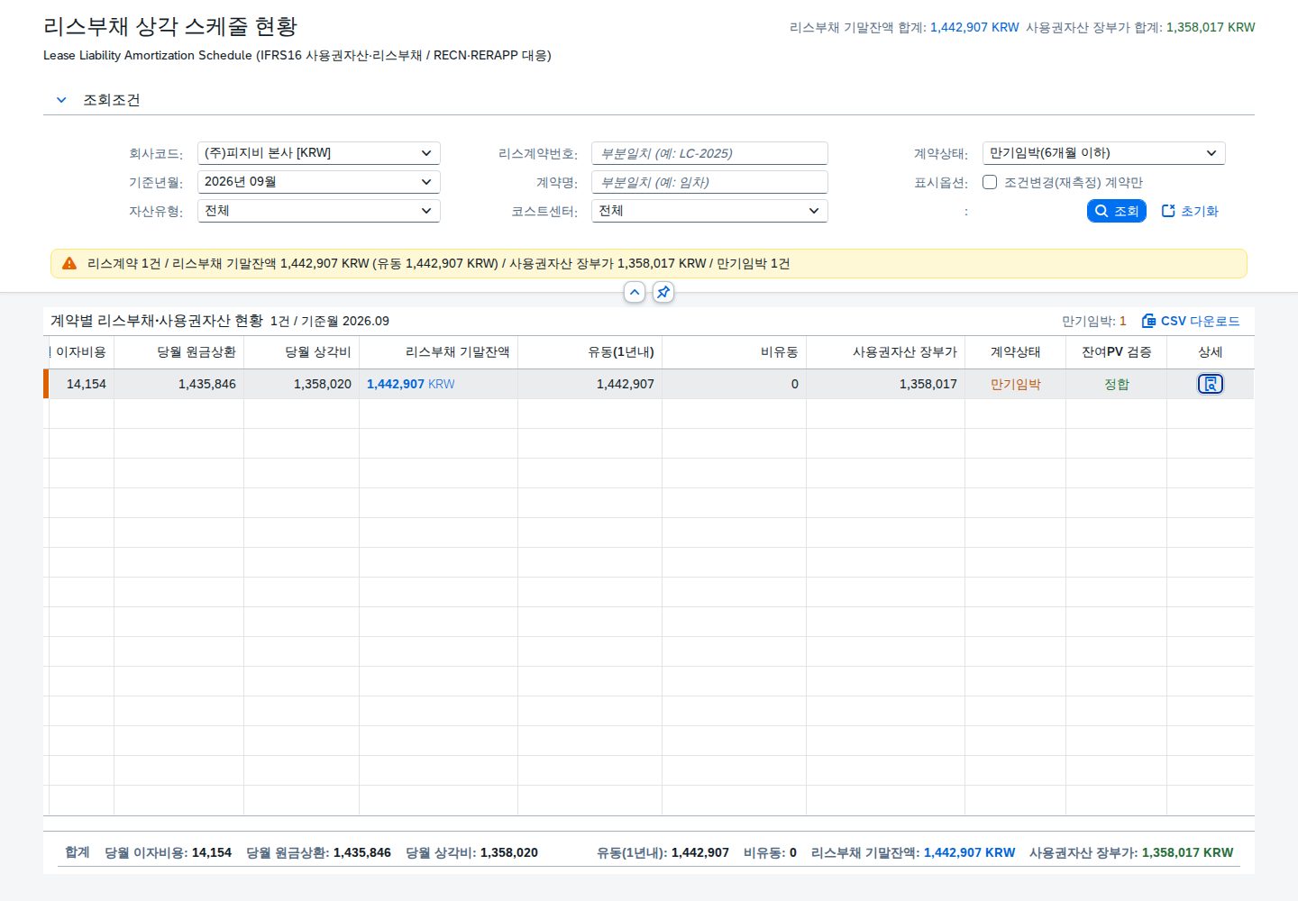 계약상태 필터 — 만기임박 계약만
