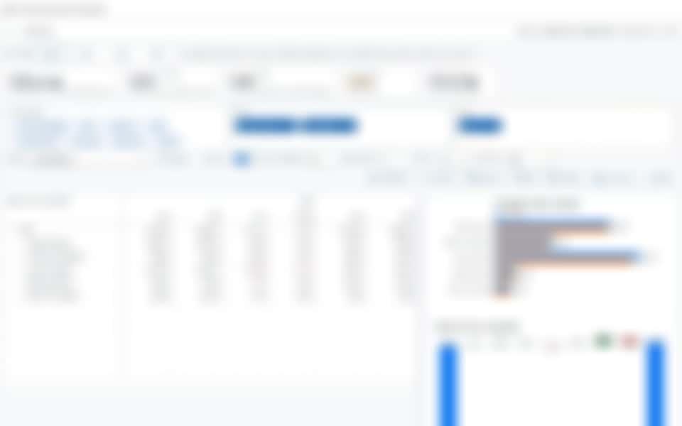 차이 모드: 실적 · 계획 · 차이 · 차이율