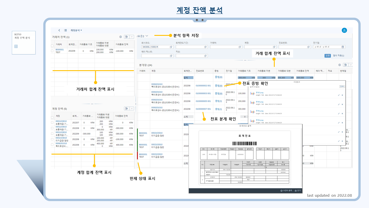 계정 분석 피오리 앱(Account Analysis Fiori App) 기능